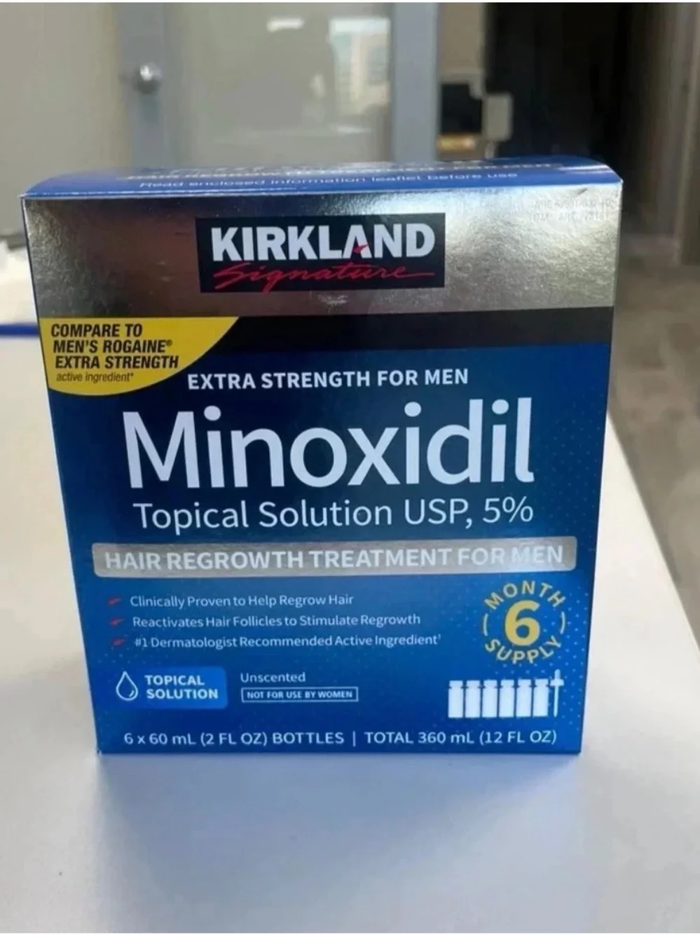Kirkland Signature Minoxidil 5% Topical Solution for Men - Blue